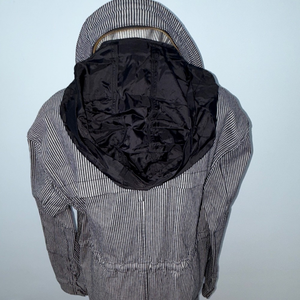 ATM Anthony Thomas Melillo Indigo White Stripe Field Jacket AW5880-MAQ Large NWT - Picture 8 of 16
